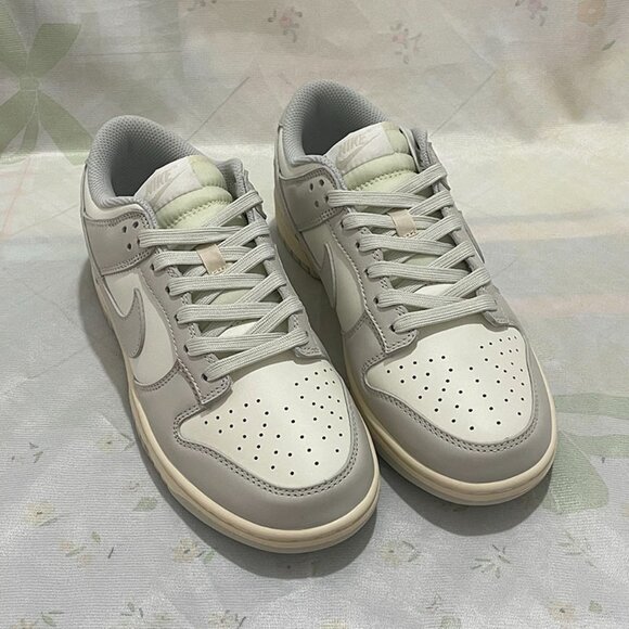 Nike Dunk Low Needlework Sail Aura Low Top Grey Sneakers - Picture 3 of 7